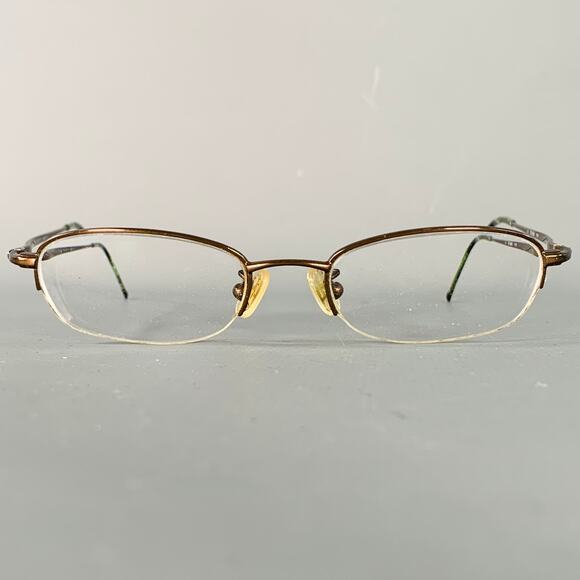 GUCCI Brown Metal Semi Rimless Eyewear Readers - Picture 1 of 7